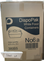 DISPO No 6A WHITE FOOD CONTAINER 25oz (675)