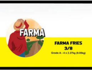 FARMA FRIES 3/8 - 9KG BOX ****OFFER PRICE ***