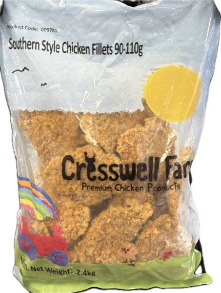 CRESSWELL FARM  CHIX BURGER  90-110g  2.4kg  PKT