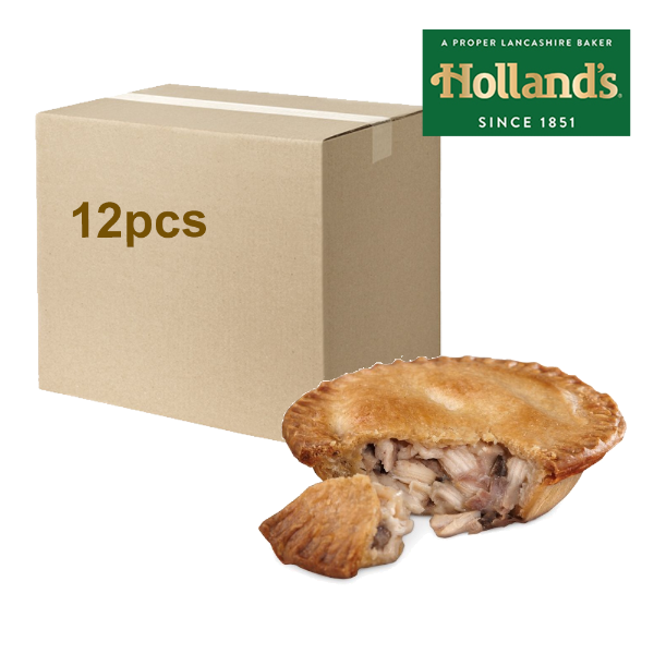 Hollands Chicken & Mushroom Pies 12pcs Case