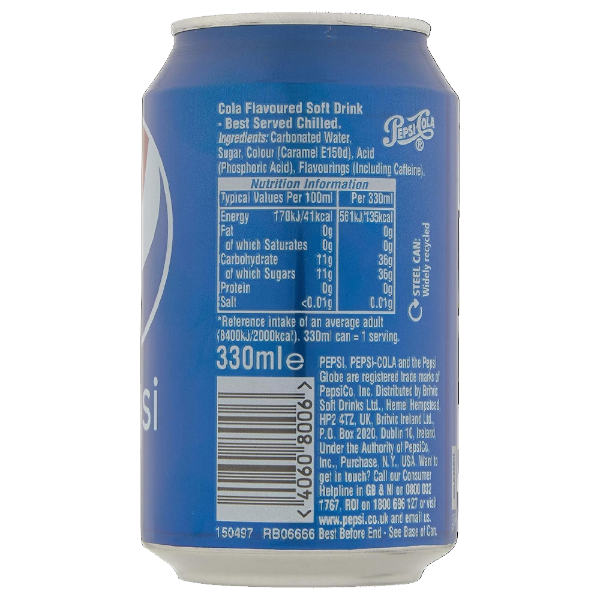 Pepsi Cola Cans 24 x 330ml