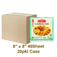 TYJ Spring Roll Pastry 8" x 8" 40Sheet 20pkt Case