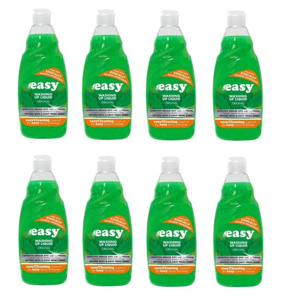 Easy Washing Up Liquid Orig/Lemon 8x500ml