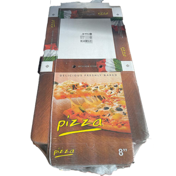 8" Pizza Box White Full Colour