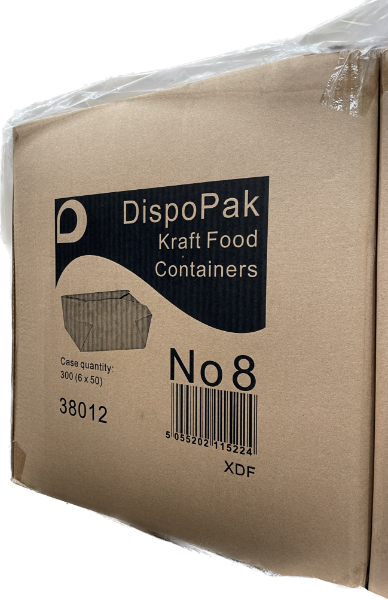 DISPO No 8 KRAFT FOOD CONTAINER 46oz (300)