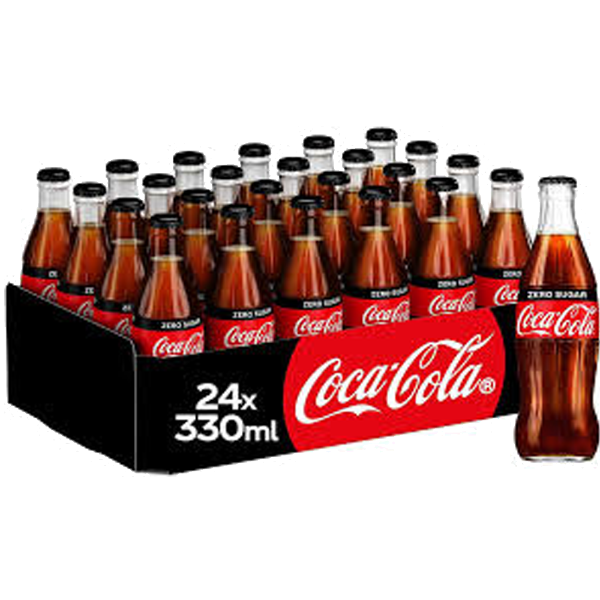 Coca Cola Zero 24x 330Ml - Glass Bottles