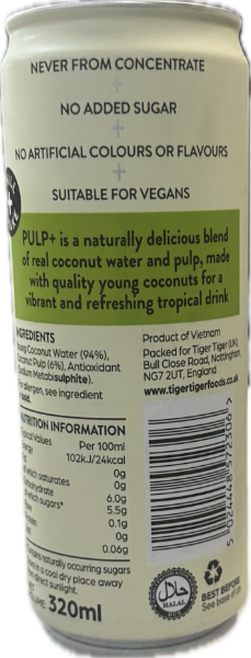 TT PULP+ Young coconut 100% Juice 320ml