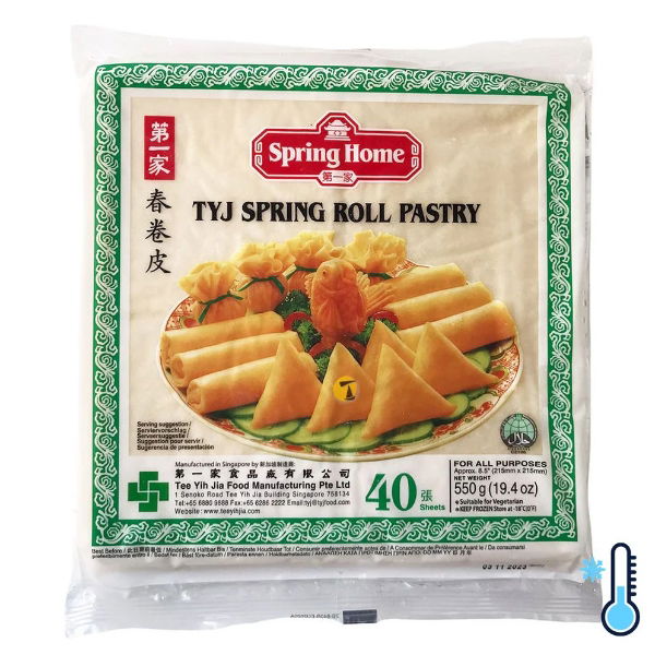 TYJ Spring Roll Skin 8" X 8" 40 Sheets Pkt