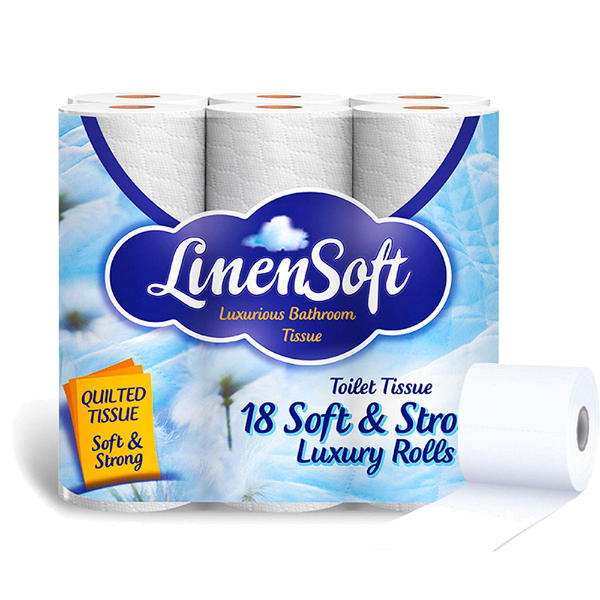 Linen Ply Toilet Roll 2 Ply (3x18) 