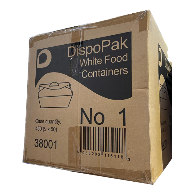 Dispo No1 White Food Box (450)